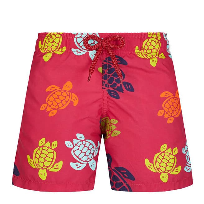 Vilebrequin Boy's Red Turtle Swim Shorts