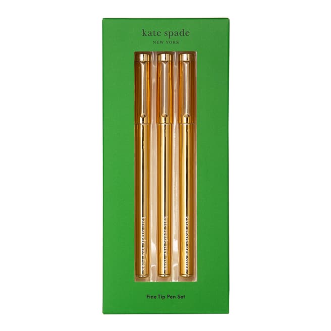 Kate Spade Fine Tip Pen Set, Gold