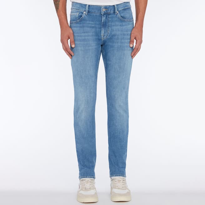7 For All Mankind Light Blue Paxtyn Stretch Jeans