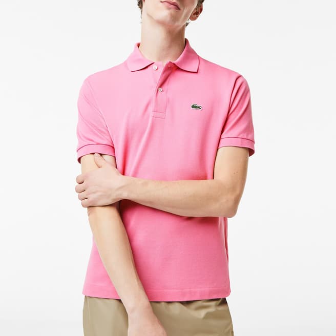 Lacoste Pink Short Sleeve Cotton Polo Shirt