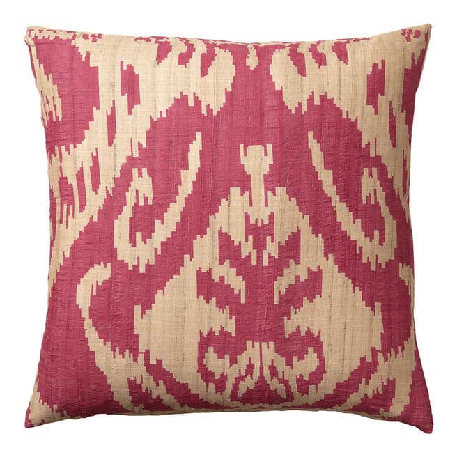 OKA Plain Silk 51x51cm Cushion Cover, Red