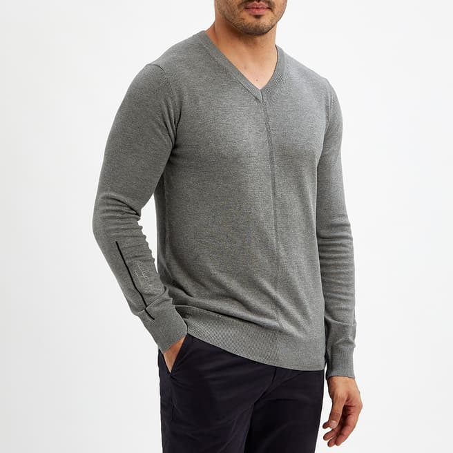 John Richmond Grey V-Neck Jumper