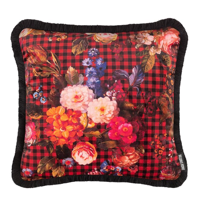 PALOMA HOME Modern Floral Cushion, Red