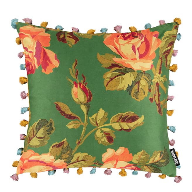 PALOMA HOME Oriental Floral Cushion, Emerald