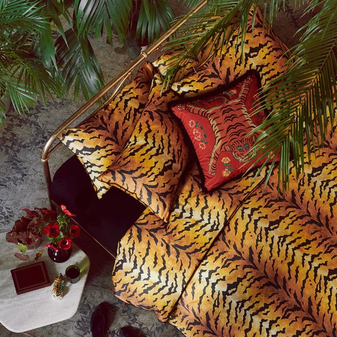 PALOMA HOME Luxe Tiger King Duvet Set, Gold
