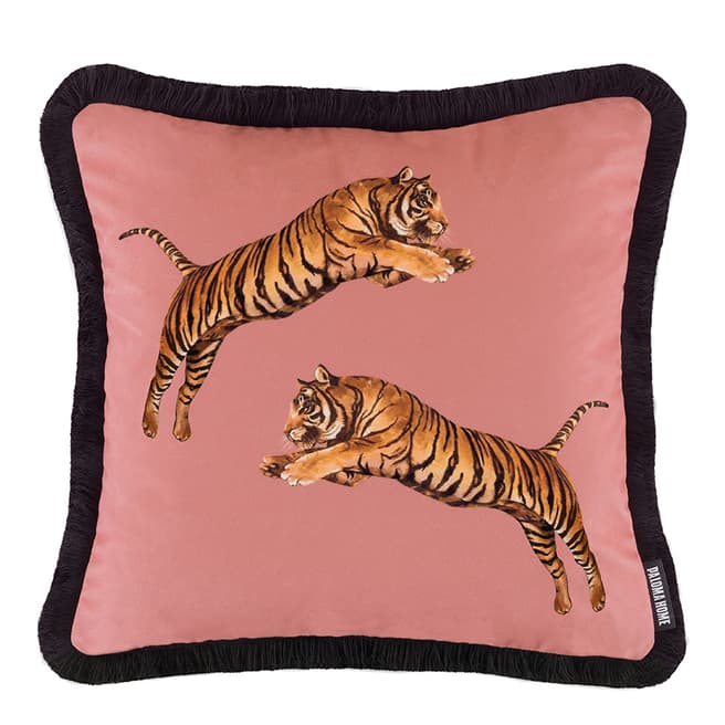 PALOMA HOME Pouncing Tigers Cushion, Blossom