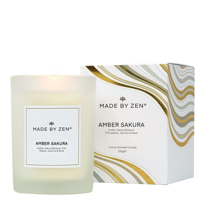 madebyzen Amber Sakura - 1 Wick Signature Candle 250g