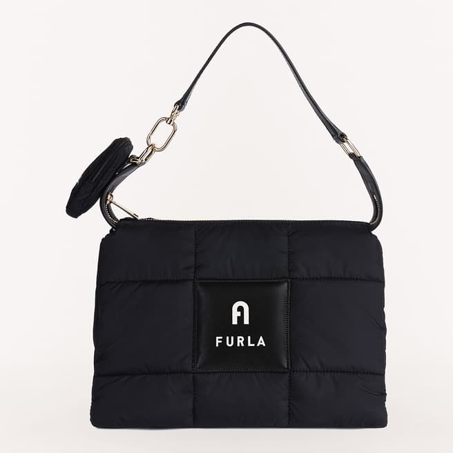 Furla Black Flap Over Shoulder Bag