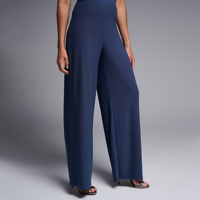 Joseph Ribkoff Navy Wide Leg Elasticated Trousers