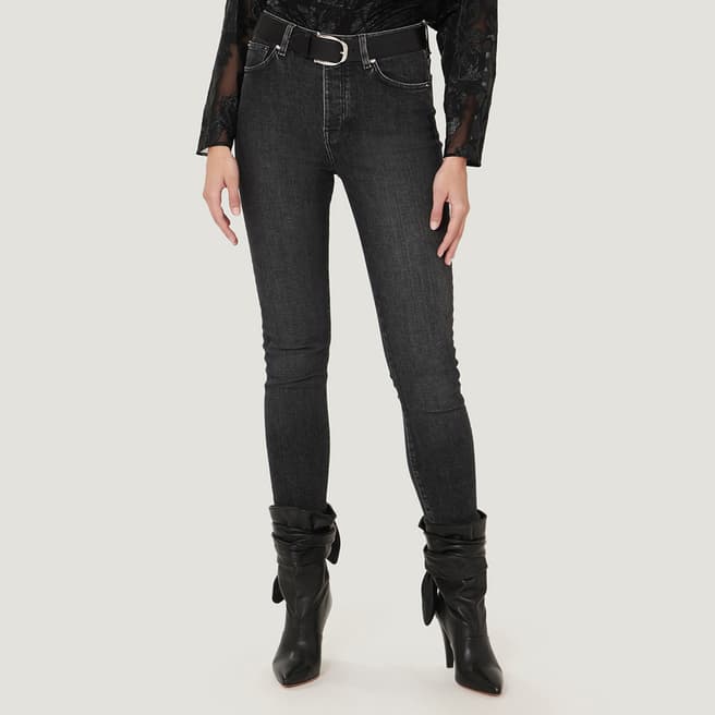 IRO Faded Black Galloway Cotton Skinny Jeans