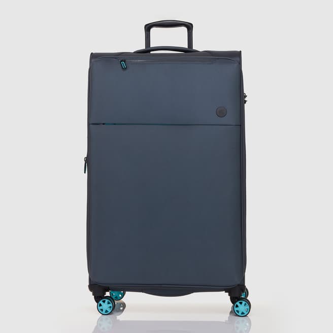 NERE TRAVEL Edit 80cm Suitcase in Charcoal/Aqua