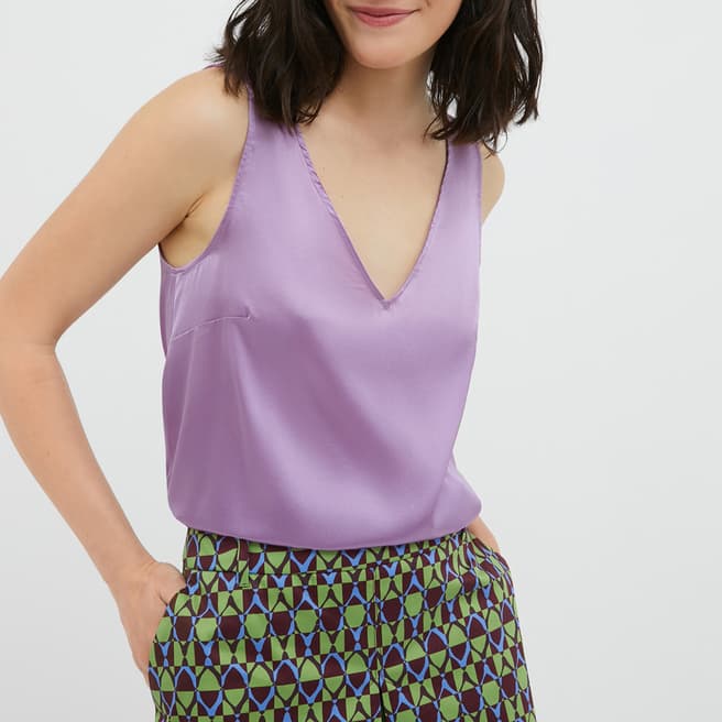 Max&Co. Lilac Icenetta Silk Top