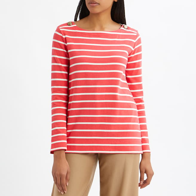 Max&Co. Red/White Dafne Cotton Stripe Top