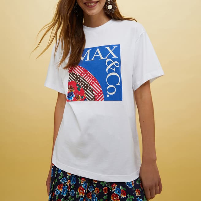 Max&Co. White Koutiala Graphic Cotton T-Shirt