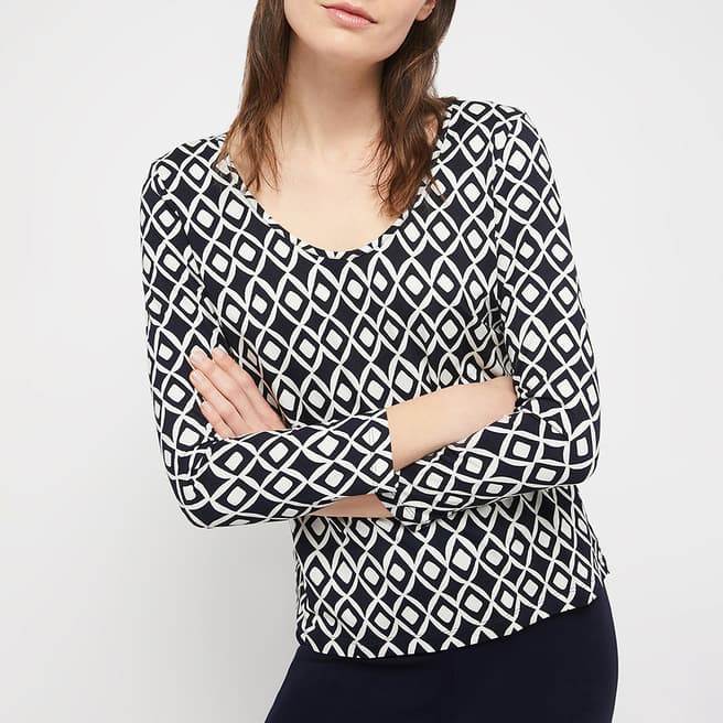 Pennyblack Navy/White Carezza Pattern Top