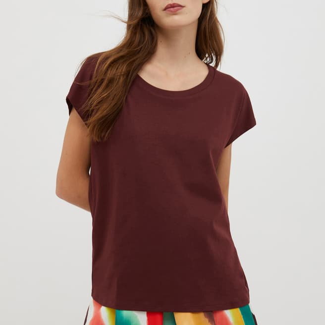 Max&Co. Burgundy Maldive Cotton T-Shirt