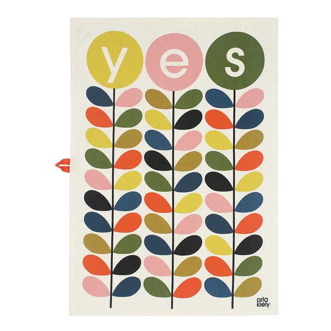 Orla Kiely Set of 2 Yes Stem Tea Towels