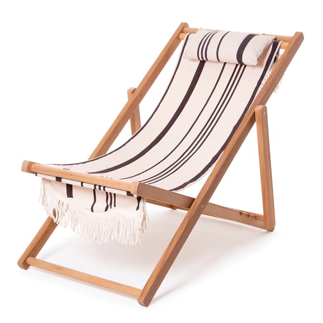 Business & Pleasure Co Premium Sling Chair, Vintage Black Stripe