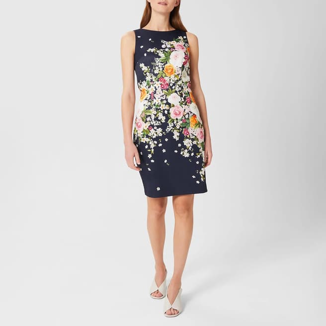 Hobbs London Navy Moira Floral Dress