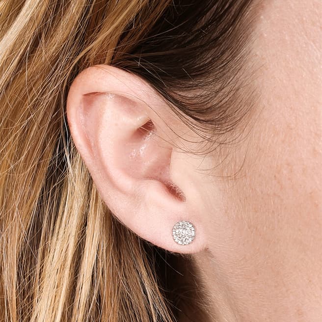 MUSE Round Sparkling Diamond Earrings