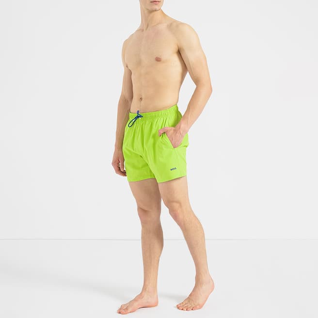 BOSS Lime Green Swim Shorts