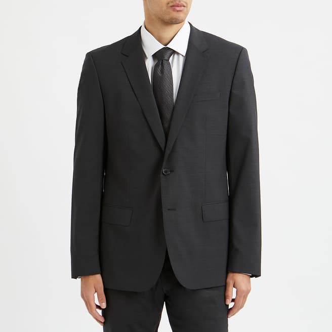 BOSS Dark Grey Hayes Wool Blend Suit Jacket