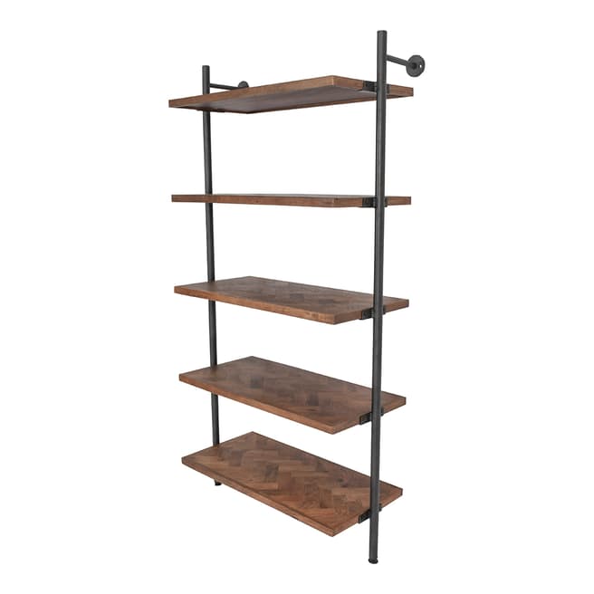 The Libra Company Burnham Herringbone top Ladder Shelving Unit