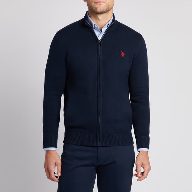 U.S. Polo Assn. Navy Full Zip Cotton Jacket