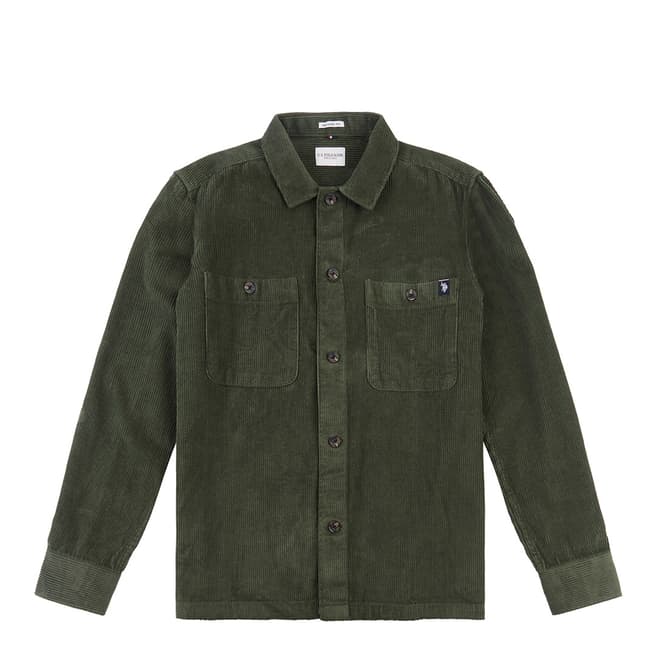 U.S. Polo Assn. Green Cord Cotton Shacket