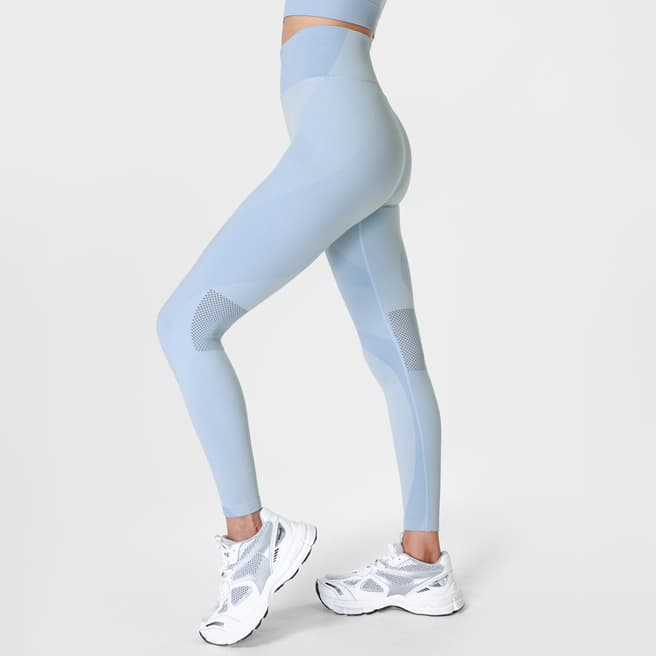 Sweaty Betty Blue  Infinite Seamless Workout Leggings 