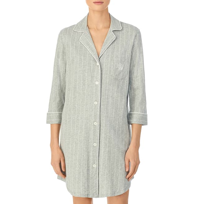 Lauren Ralph Lauren Grey Stripe Night Shirt