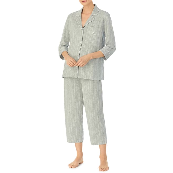 Lauren Ralph Lauren Grey Stripe Pyjama Set