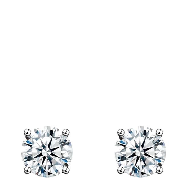 Chloe Collection by Liv Oliver Sterling Silver Cz Stud Earrings