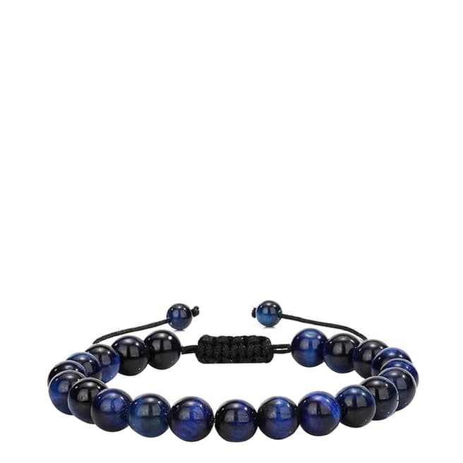 Stephen Oliver Blue Gemstone Bead Adjustable Bracelet