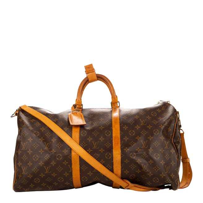 Vintage Louis Vuitton Brown Keepal Bandouliere Travel Bag 55