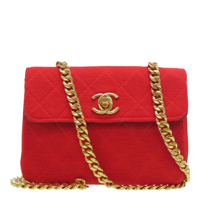 Vintage Chanel Red Chanel Shoulder Bag