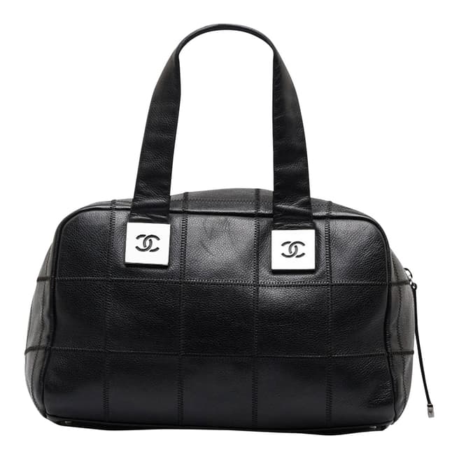 Vintage Chanel Black Chanel Chocolate Bar Handbag