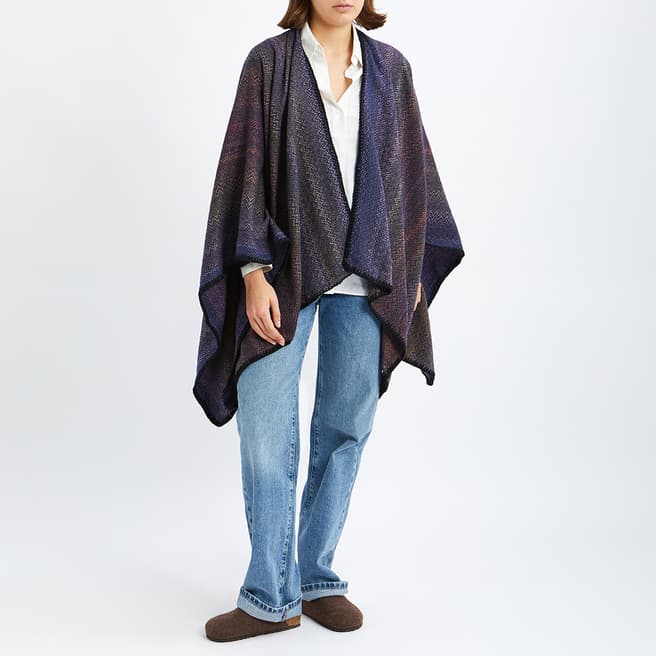 Missoni Blue Orange Woven Cape