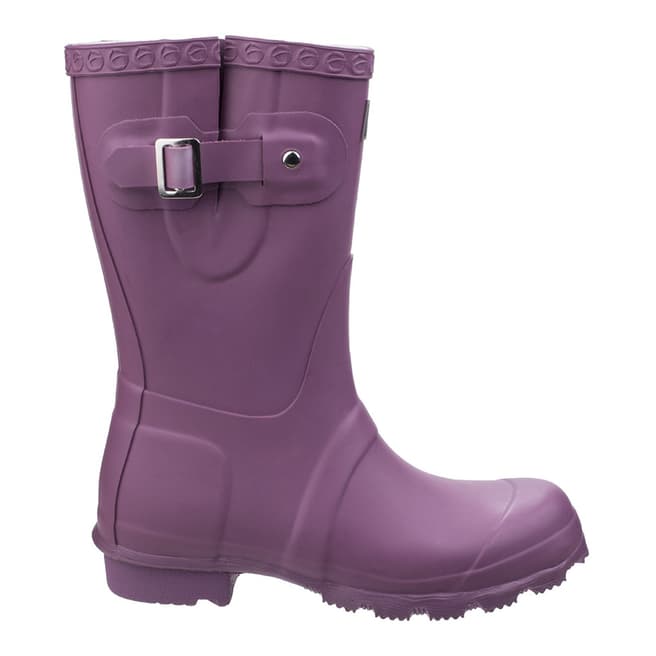 Cotswold Purple Windsor Waterproof Short Wellington Boots