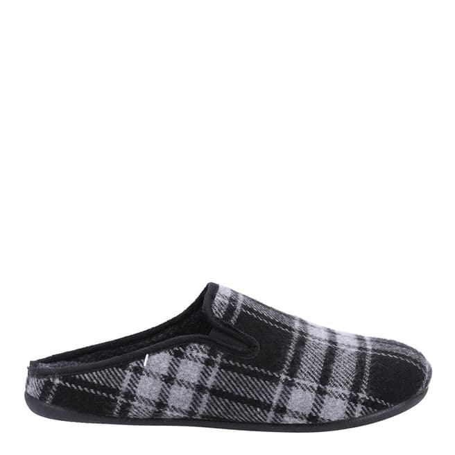 Cotswold Black Syde Mule Slippers