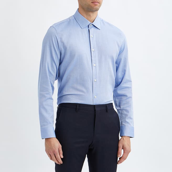 Ted Baker Blue Core Textured Formal Shirt 