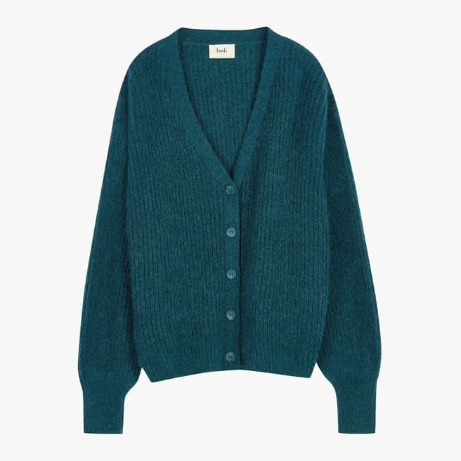 hush Teal Chloe Slouchy Fit Cardigan 