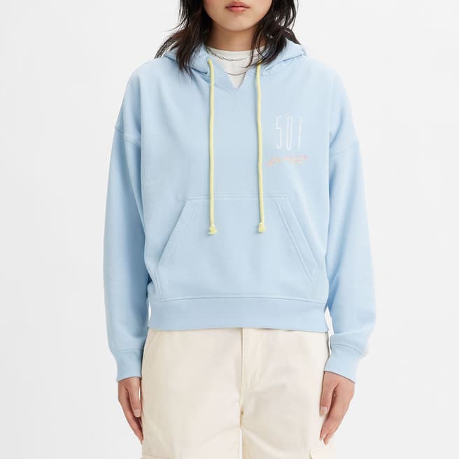 Levi's Light Blue Authentic Cotton Blend Hoodie