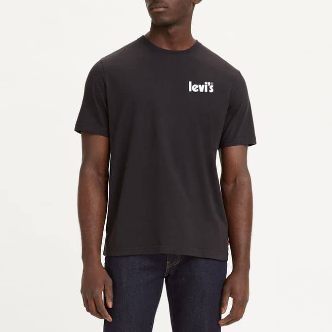 Levi's Black Relaxed Fit Cotton T-Shirt