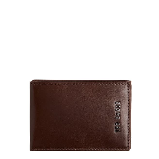 Ted Baker Brown Chocolate Sammey Folded Leather Cardholder