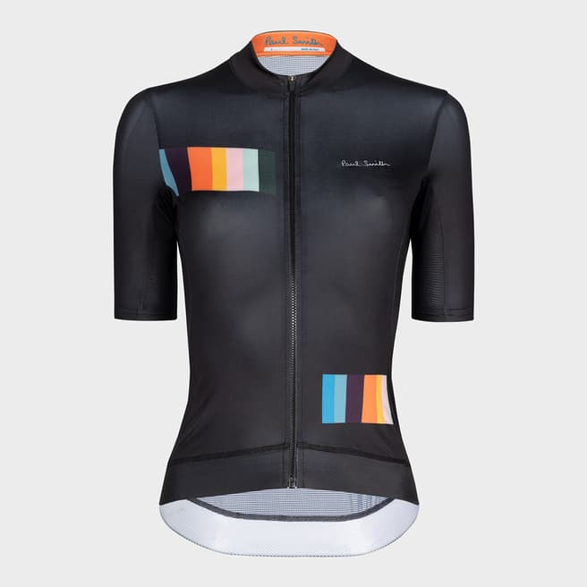 PAUL SMITH Black Stripe Short Sleeve Cycle Jersey