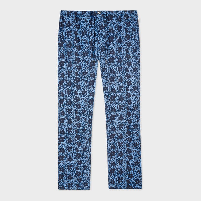 PAUL SMITH Blue Floral Pyjama Bottom