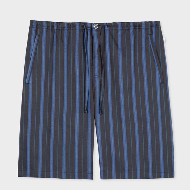 PAUL SMITH Navy Stripe Pyjama Shorts