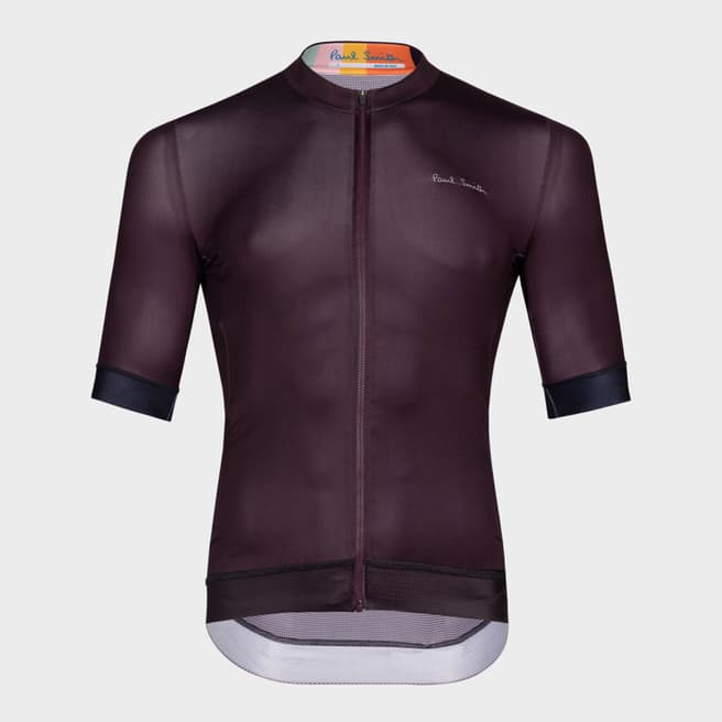 PAUL SMITH Burgundy Race Fit Cycling  Jersey