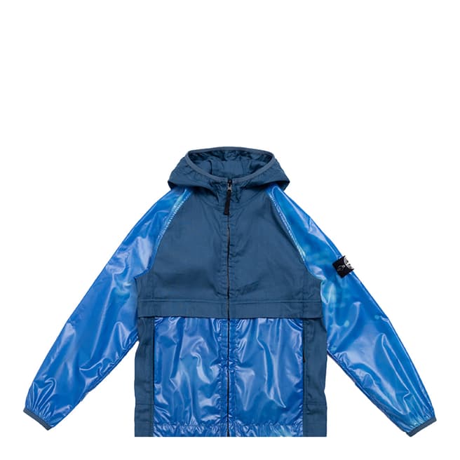 Stone Island Blue Heat Reactive Hooded Jacket